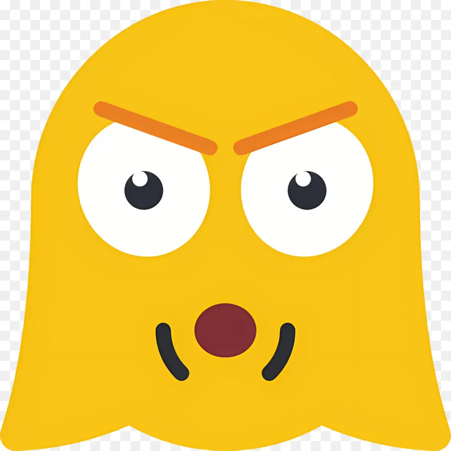 Emoji Fantasma，Fantasma Enojado PNG