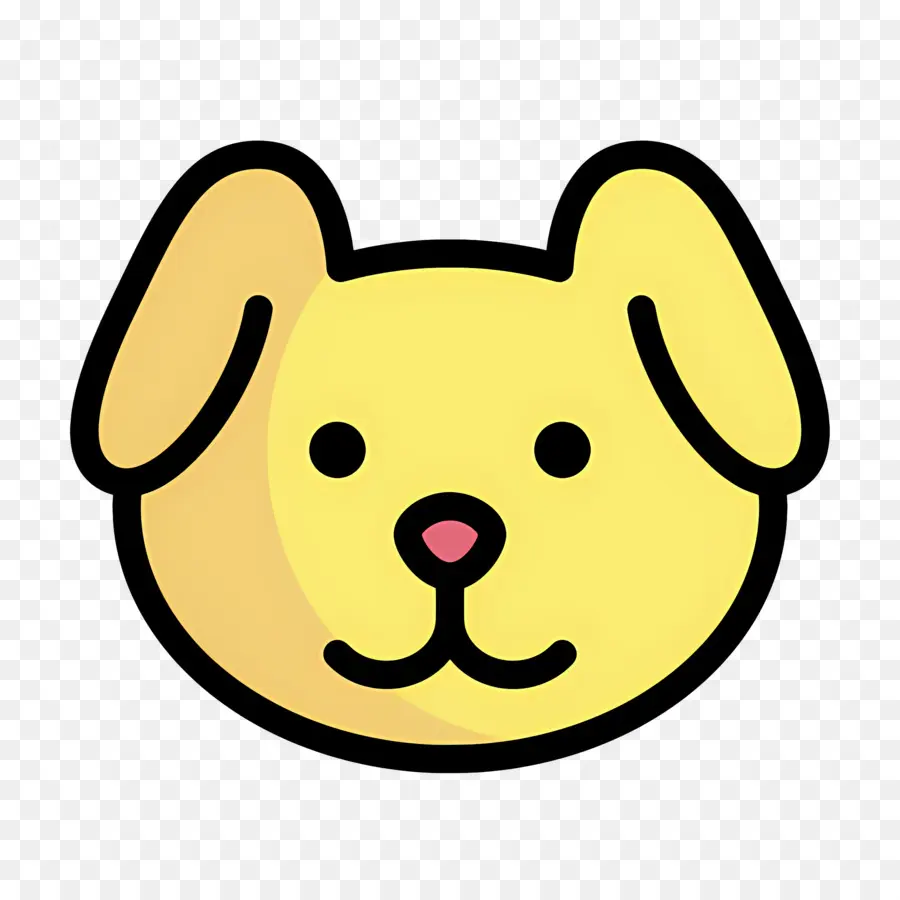 Emoji De Perro，Cara De Perro Amarillo PNG