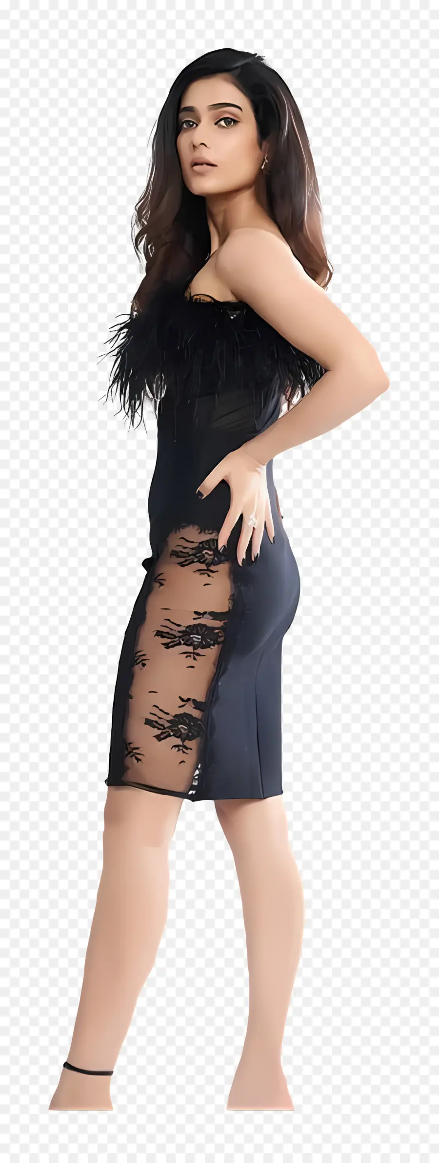 Aakanksha Singh，Vestido Negro PNG