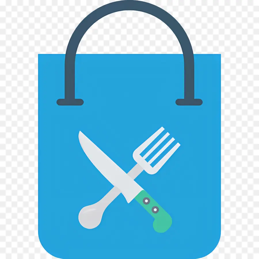 Logotipo Del Restaurante，Bolsa De Compras Con Cubiertos PNG