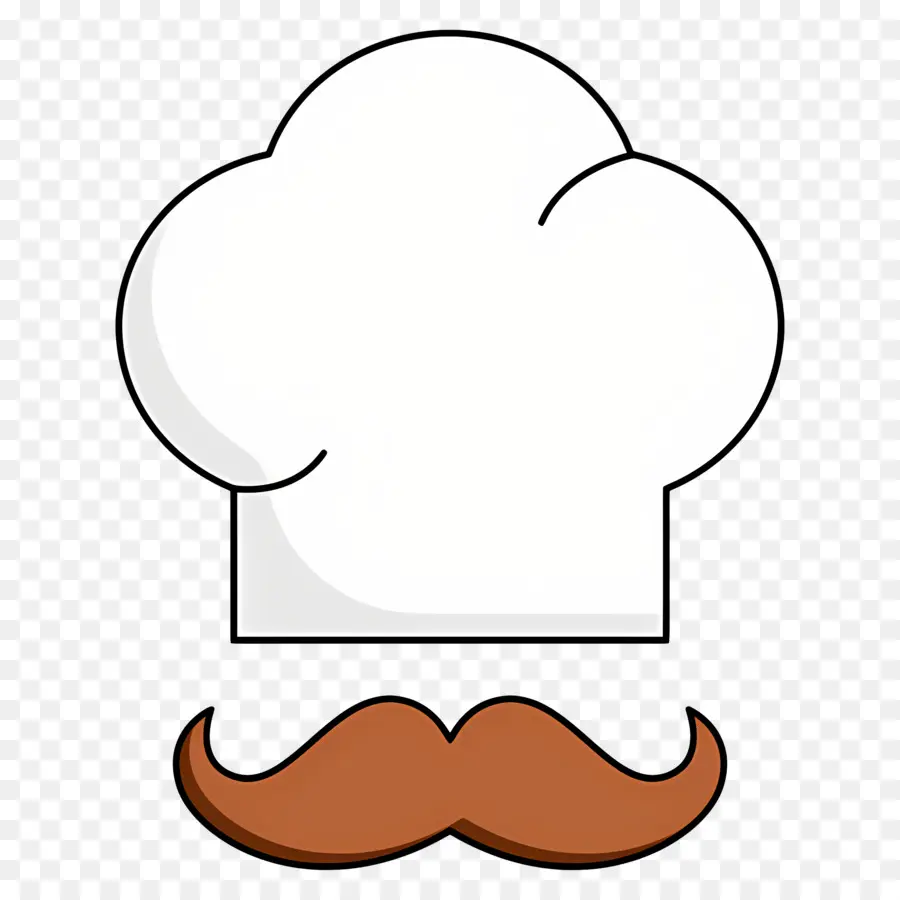 Gorro De Cocinero，Gorro De Chef Y Bigote PNG