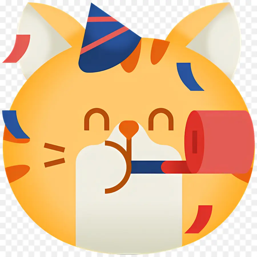 Emoji De Gato，Gato De Fiesta PNG