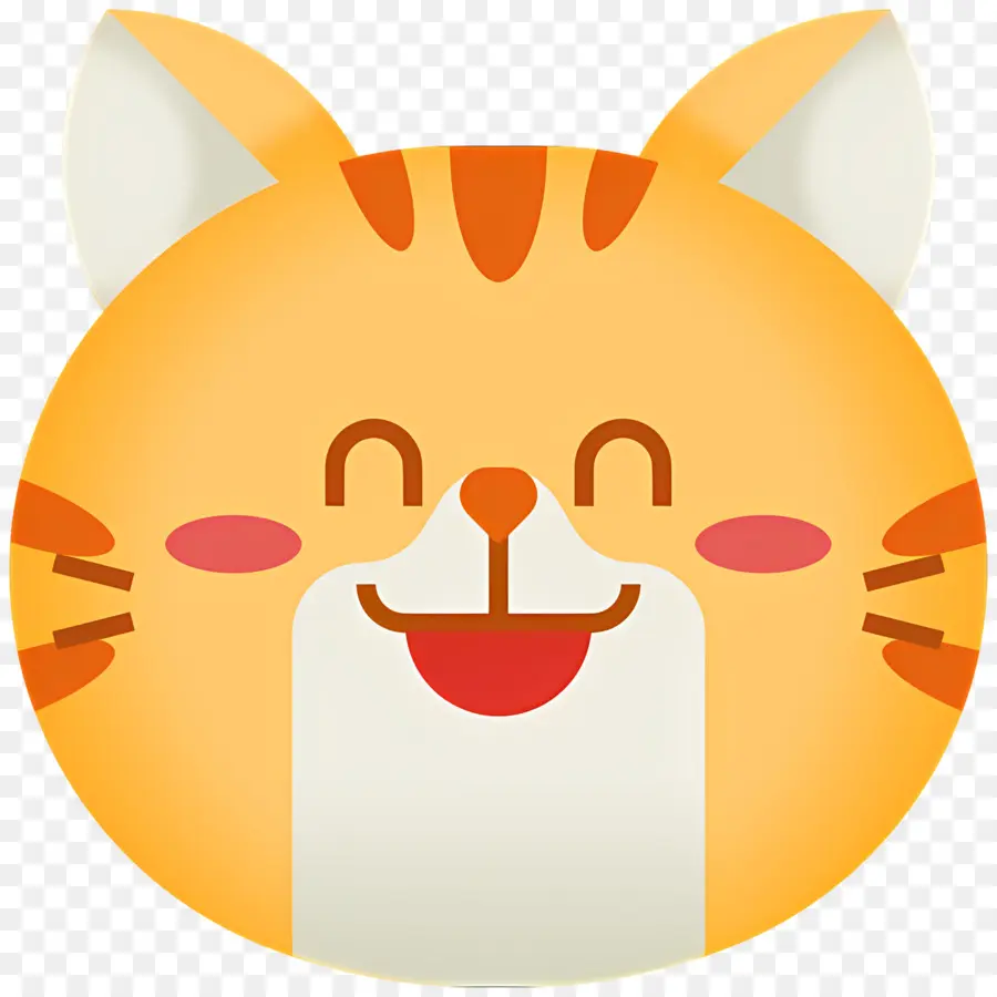 Emojis De Gato，Gato Feliz PNG