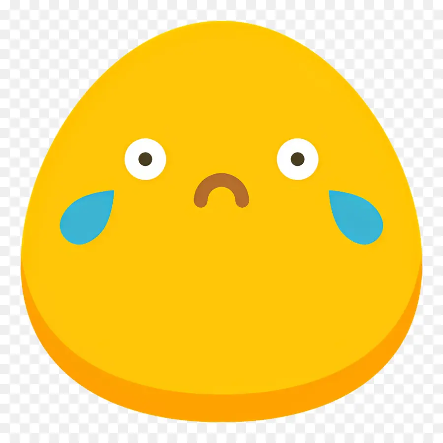 Emojis Llorando，Lágrima Amarilla PNG