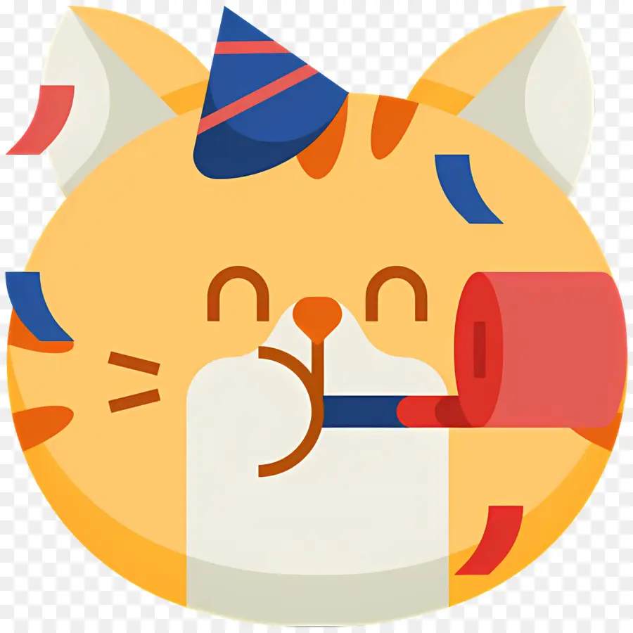 Emojis De Gato，Gato De Fiesta PNG