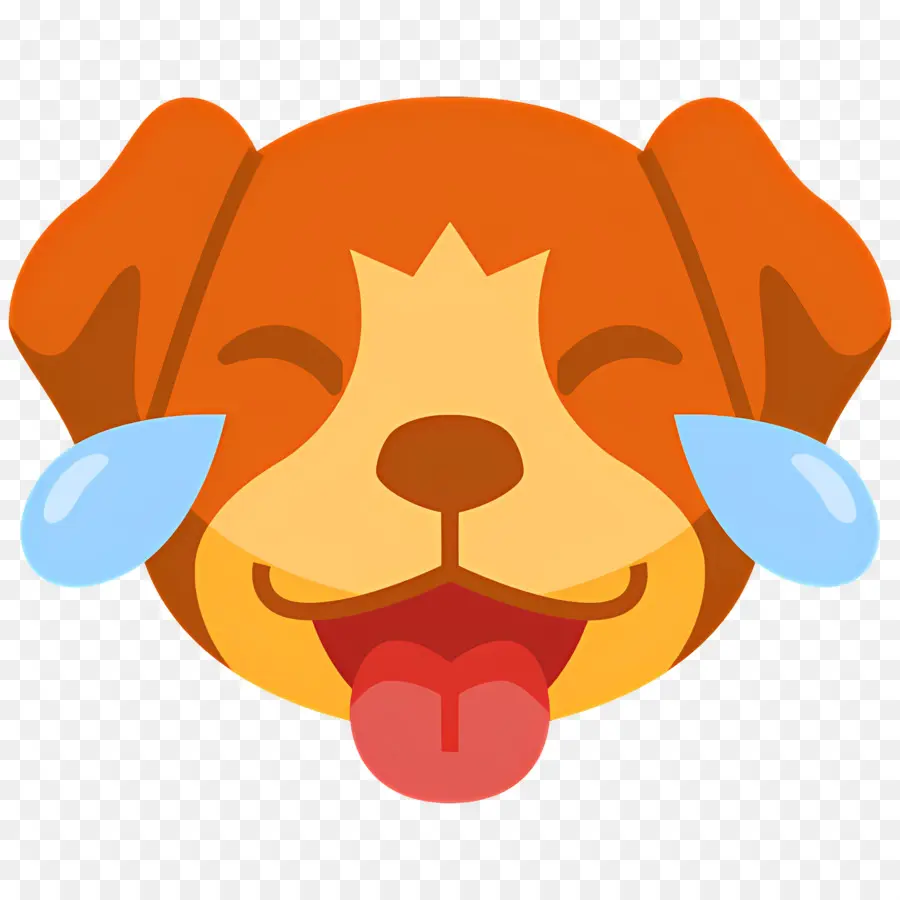 Emoji De Perro，Perro Riendo PNG