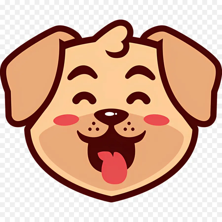 Emoji De Perro，Perro Riendo PNG