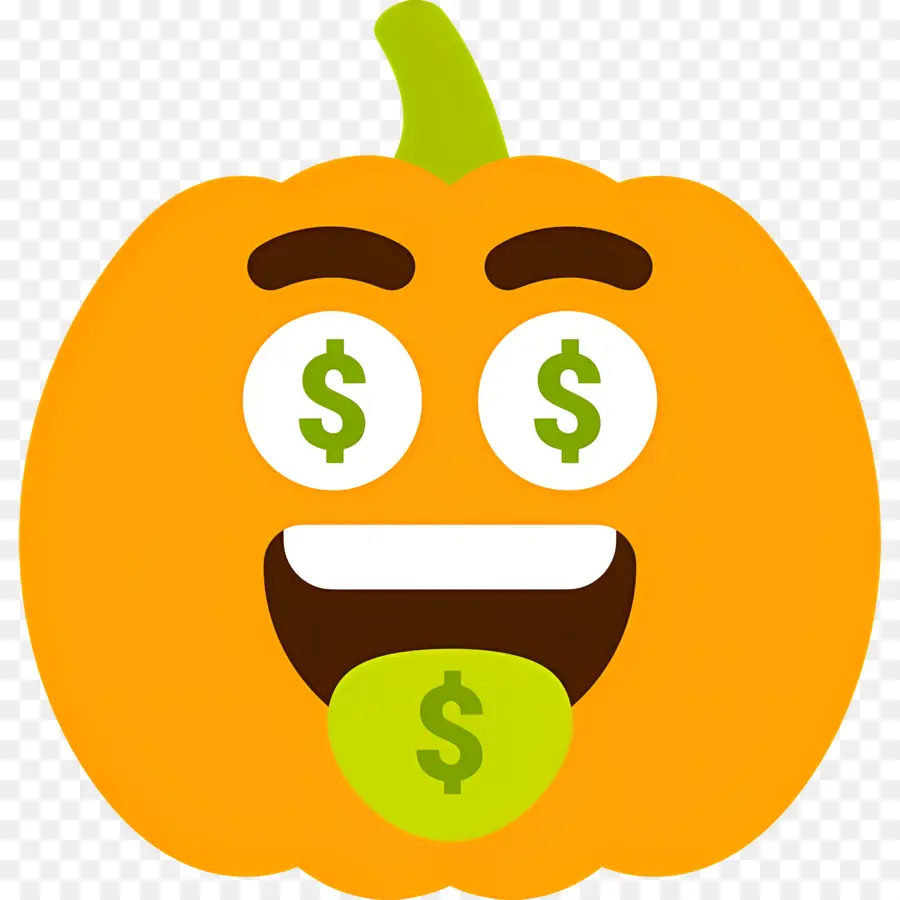 Dinero Emoji，Calabaza PNG