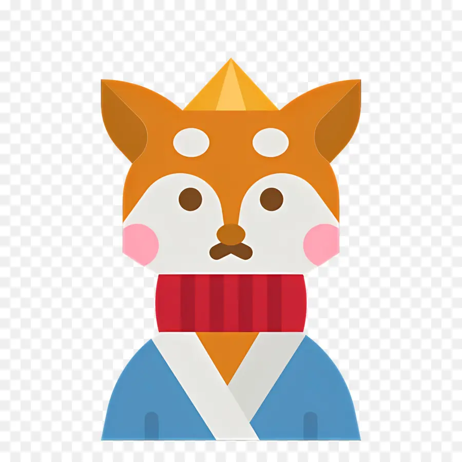 Emoji De Perro，Zorro En Bufanda PNG