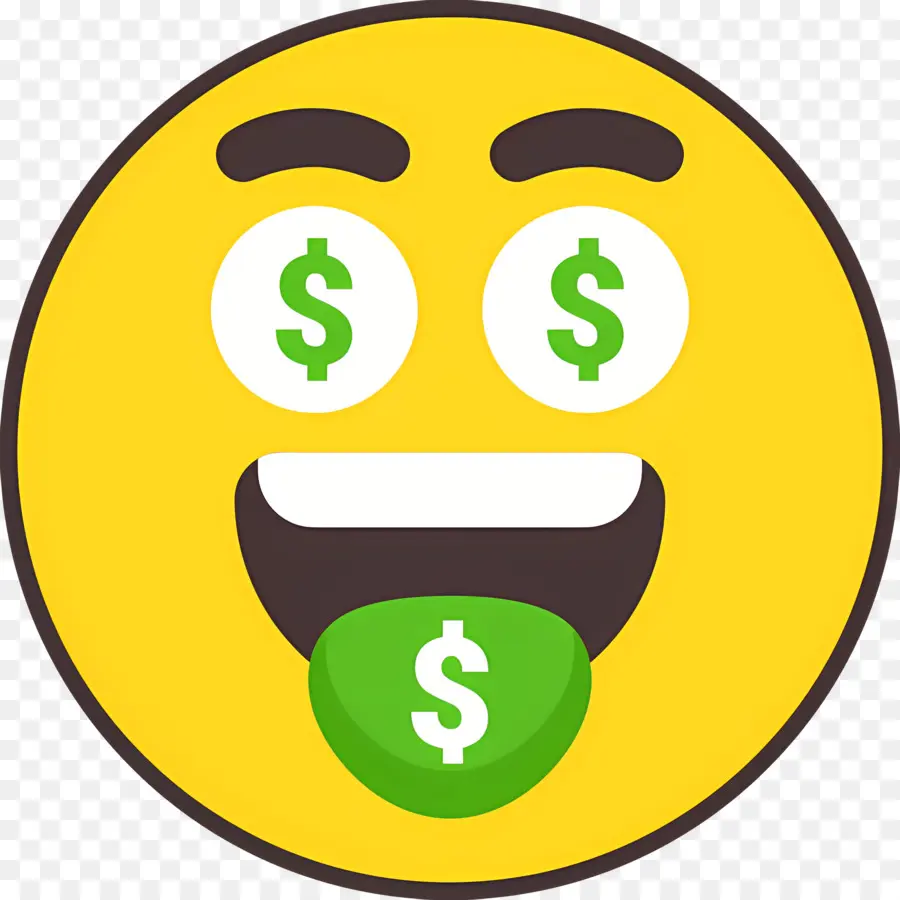 Dinero Emoji，Emoji De Cara De Dinero PNG