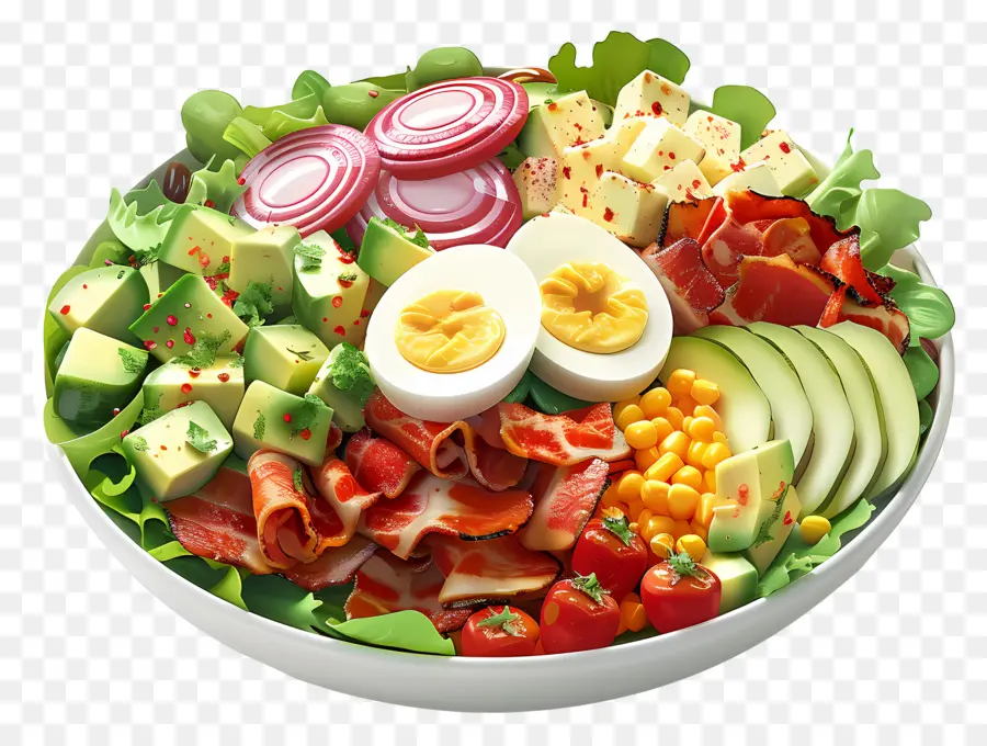 Ensalada Cobb，Ensaladera Colorida PNG