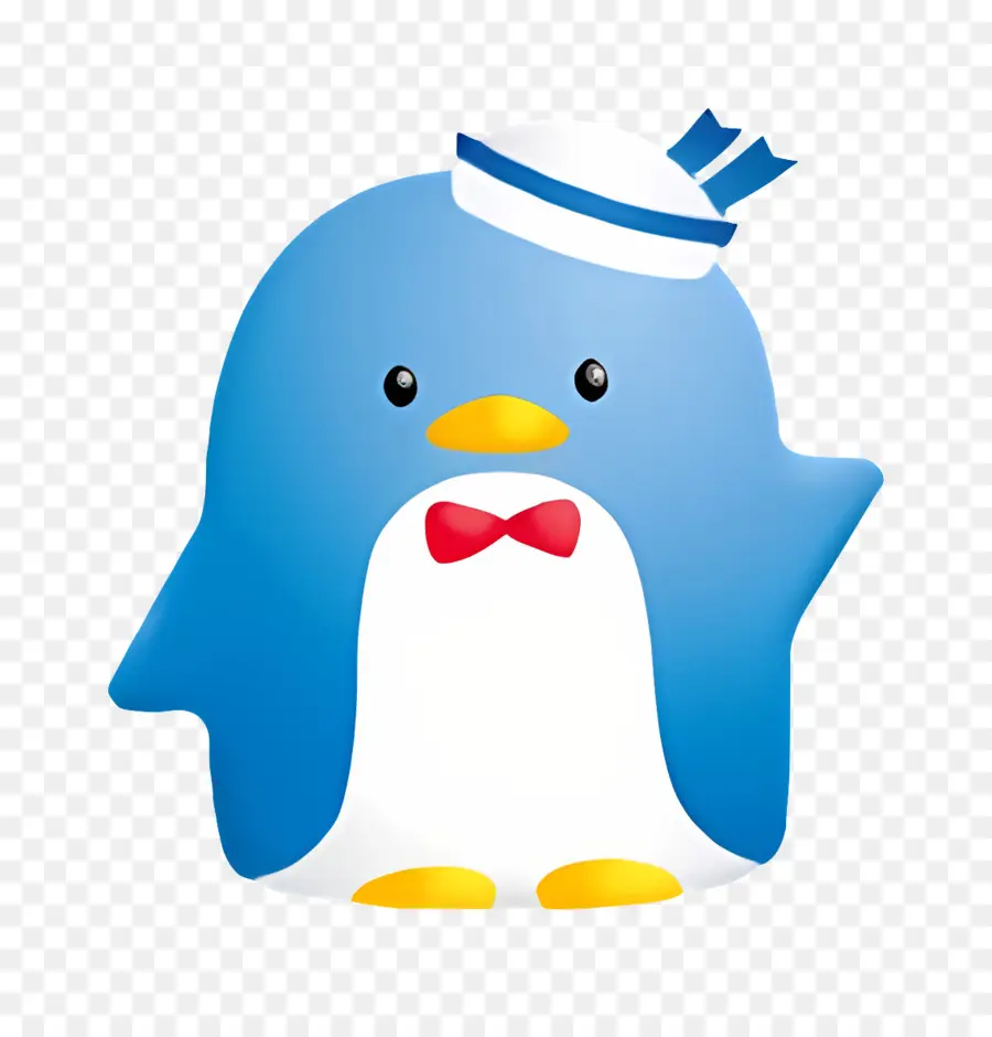 Esmoquin，Pingüino Azul Con Sombrero De Marinero PNG