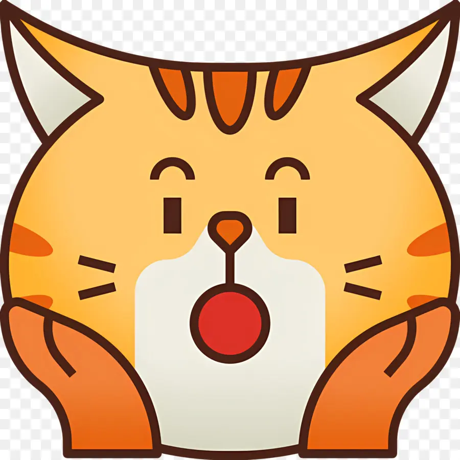 Emojis De Gato，Gato Feliz PNG