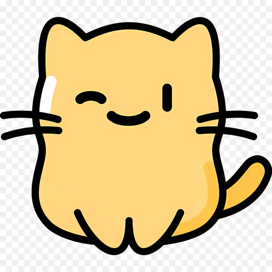 Emoji De Gato，Gato Amarillo PNG