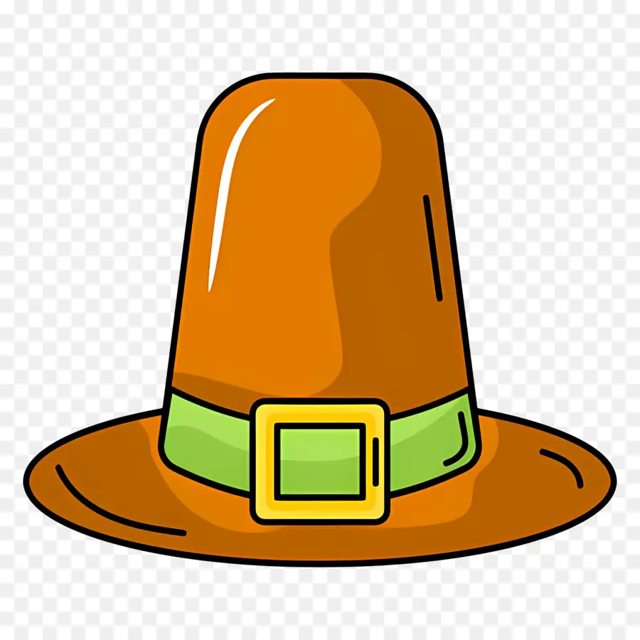 Sombrero De Acción De Gracias，Sombrero Marrón PNG