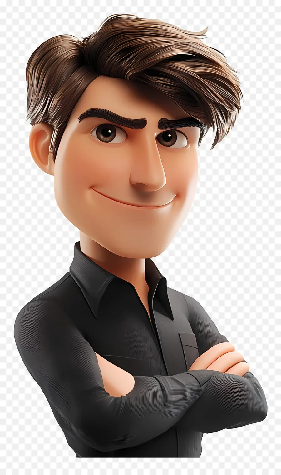 Tom Crucero，Hombre De Dibujos Animados Con Cabello Castaño PNG