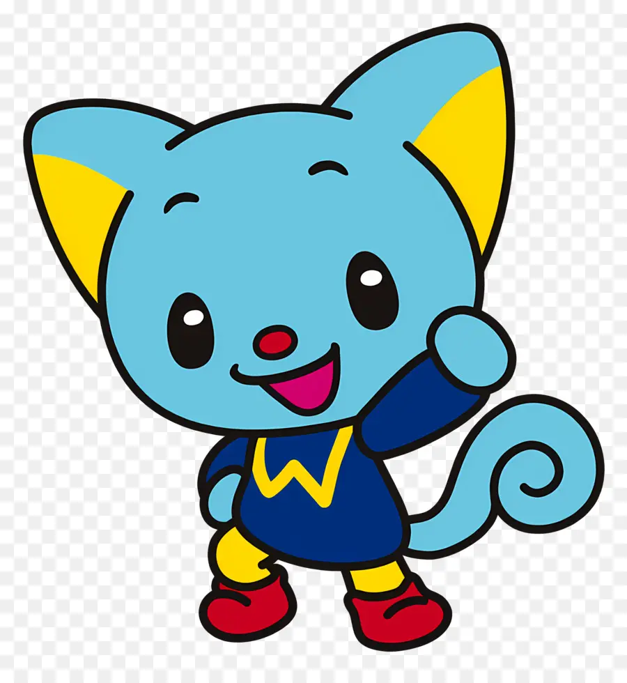 Remolino，Gato Azul De Dibujos Animados PNG