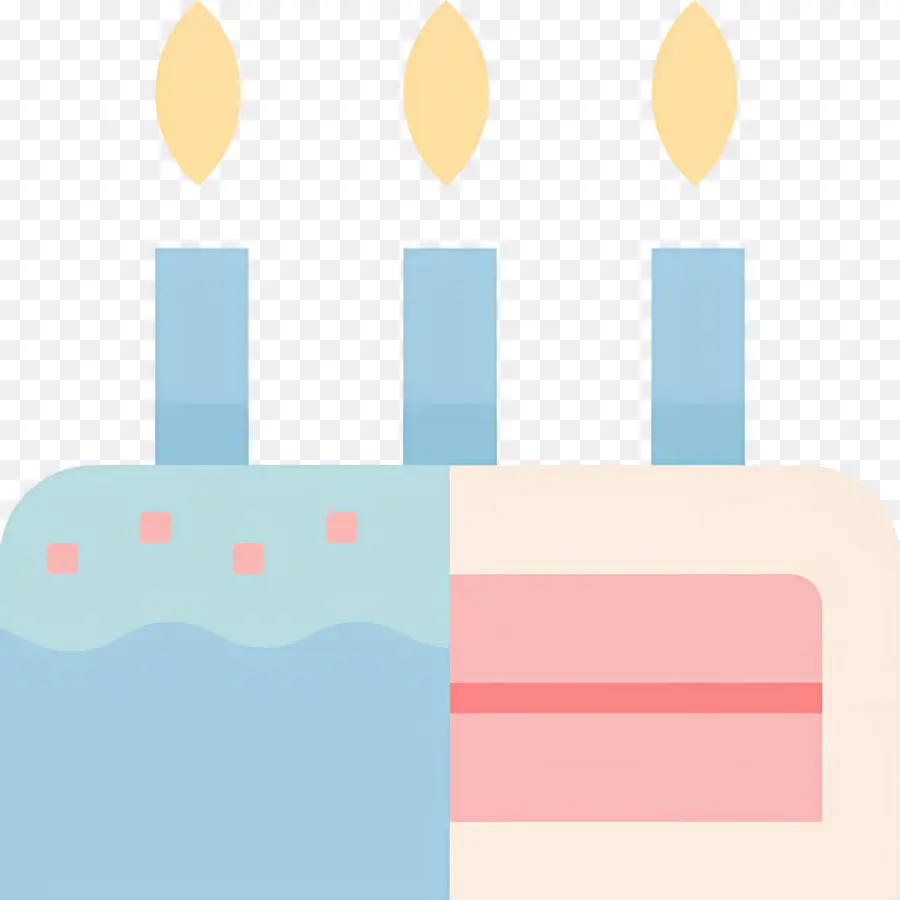 Torta De Cumpleaños，Pastel Con Velas PNG