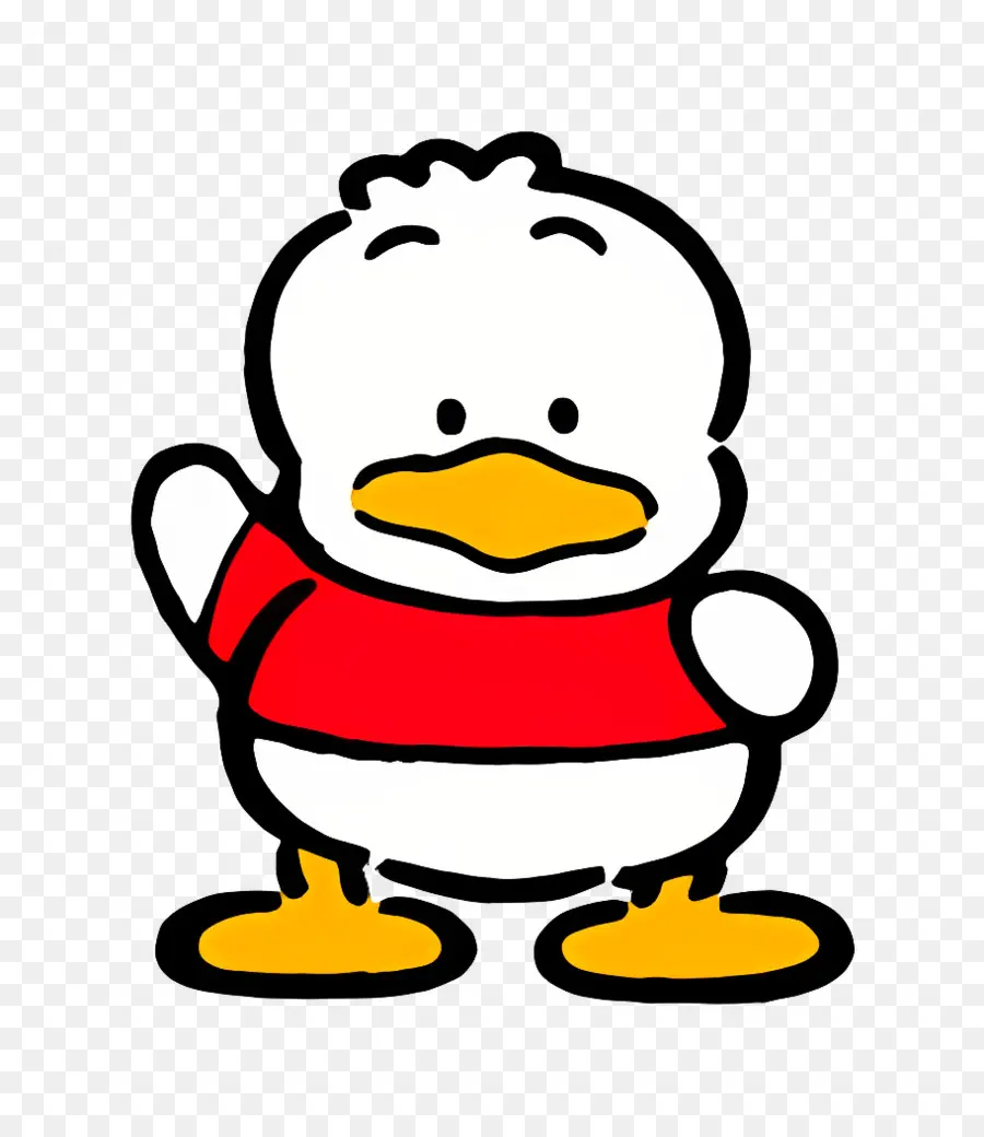 Pekkle，Pato Con Camisa Roja PNG