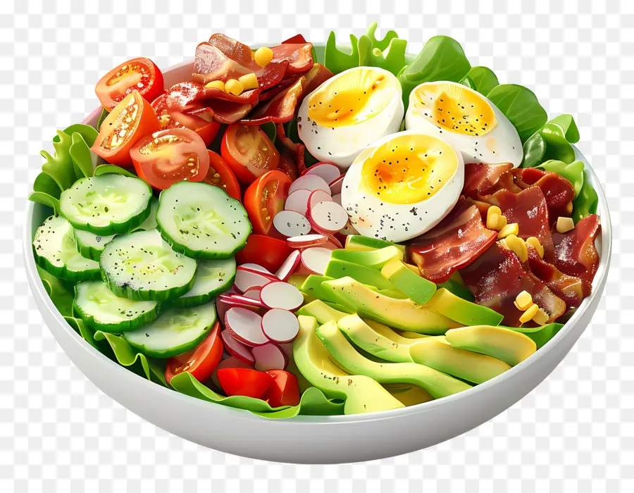 Ensalada Cobb，Ensaladera Colorida PNG