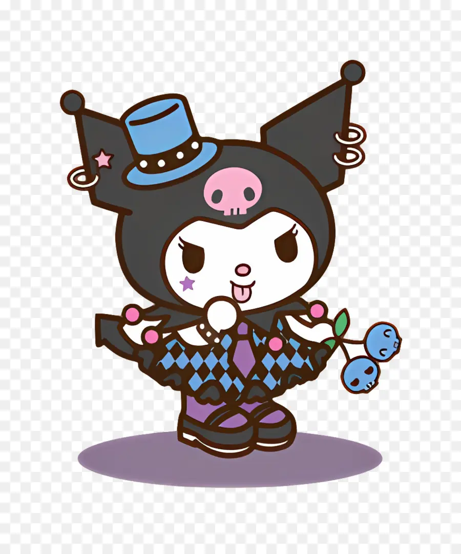 Kuromi，Personaje De Dibujos Animados Con Sombrero De Copa PNG