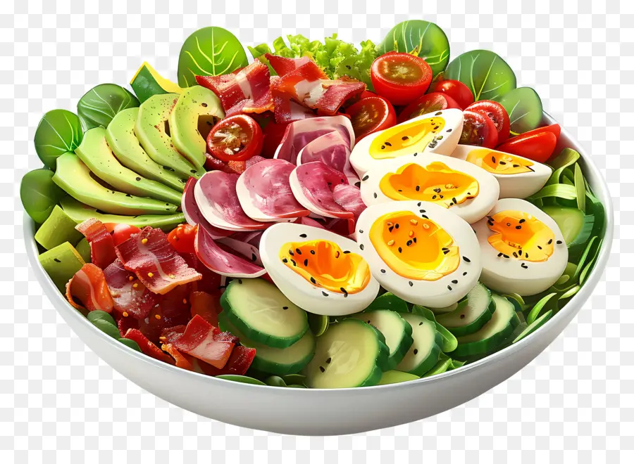 Ensalada Cobb，Ensaladera Colorida PNG