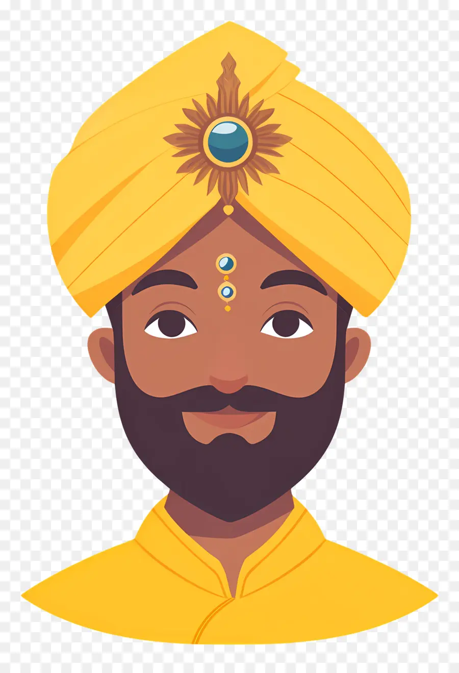 Turbante Indio，Hombre Con Traje Tradicional PNG