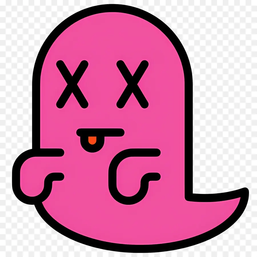 Emoji Fantasma，Fantasma Rosa De Dibujos Animados PNG