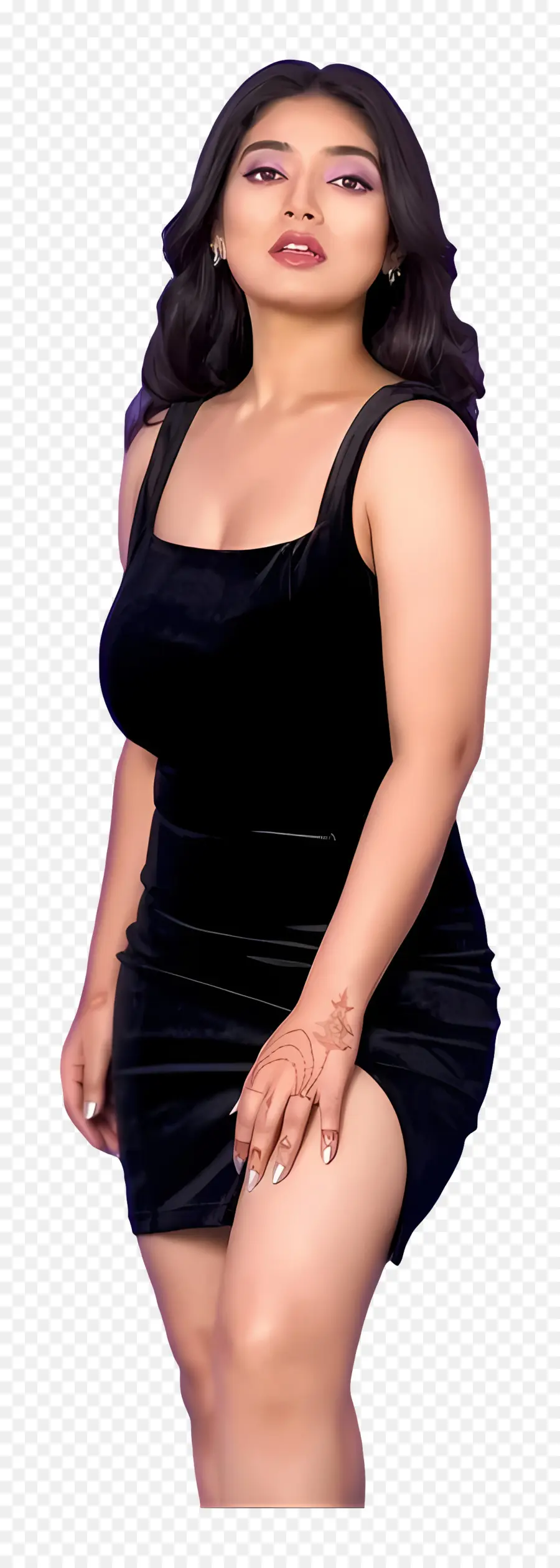 Priyanka Thimmesh，Vestido Negro PNG