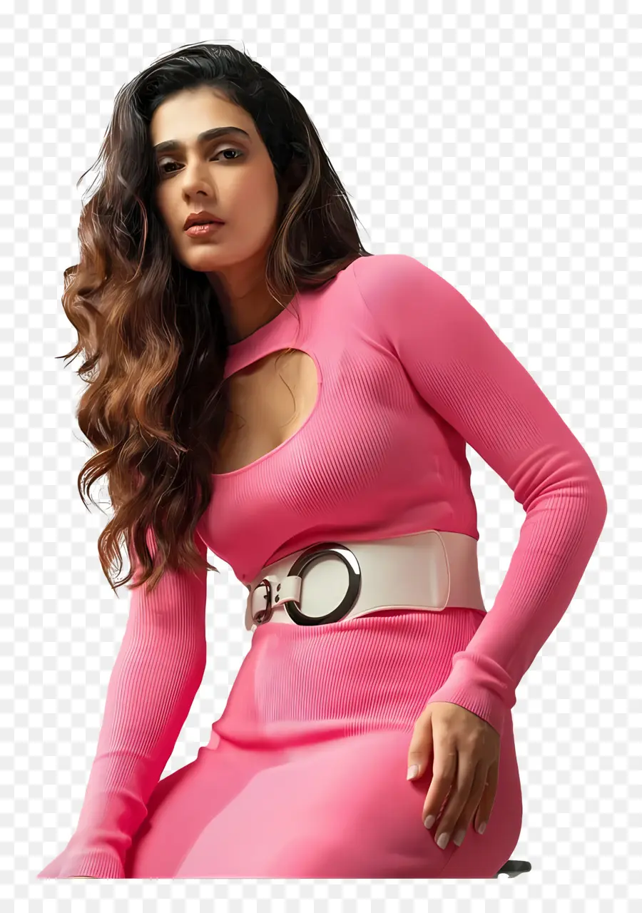 Aakanksha Singh，Vestido Rosa PNG