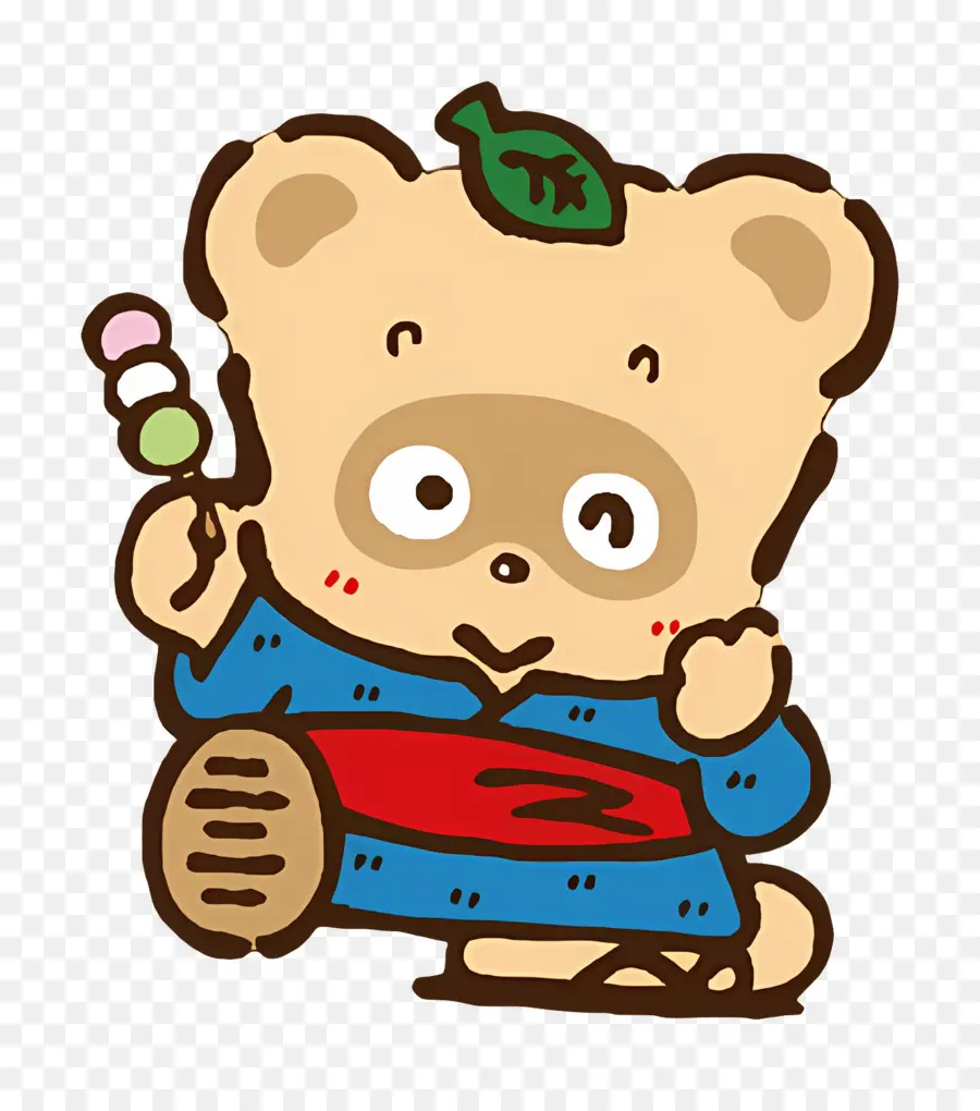 Pokopón，Lindo Oso Con Dango PNG