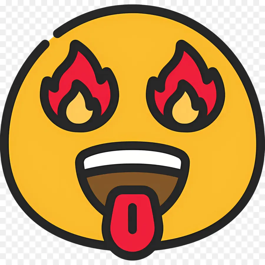 Emoji De Fuego，Ojos De Llama PNG