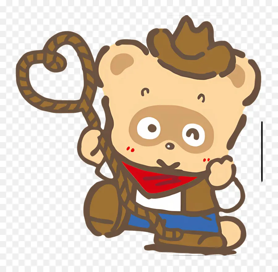 Pokopón，Dibujos Animados De Oso Vaquero PNG