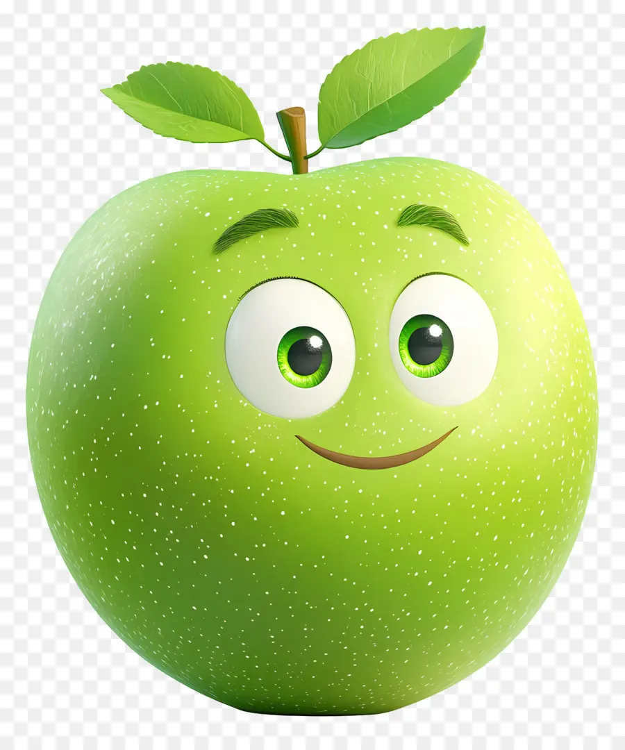 Manzana Verde，Dibujos Animados De Manzana Verde PNG