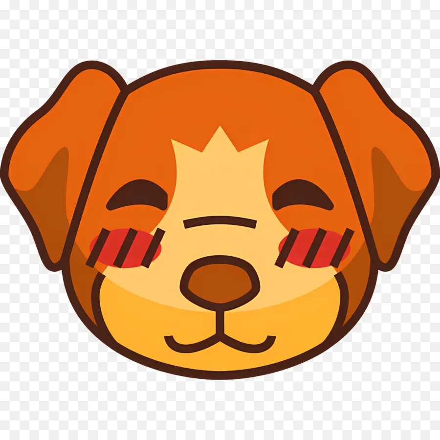 Emoji De Perro，Perro Sonrojado PNG