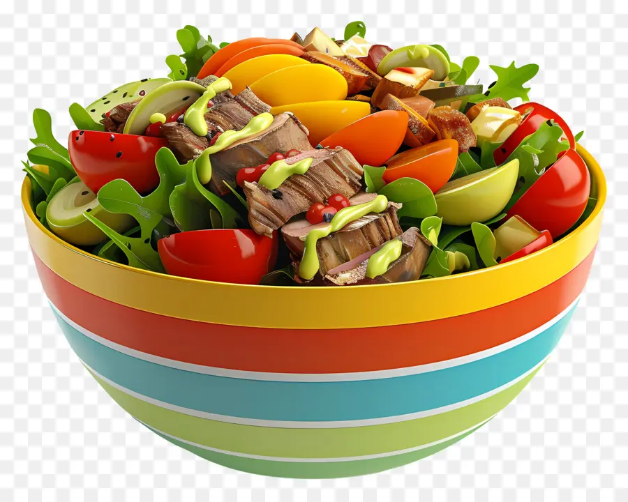 Ensalada Cobb，Ensaladera Colorida PNG