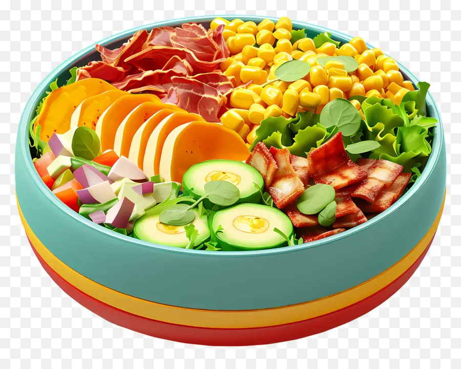 Ensalada Cobb，Ensaladera Colorida PNG