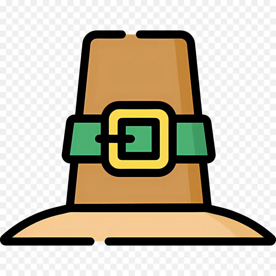 Sombrero De Acción De Gracias，Sombrero De Peregrino Con Hebilla PNG