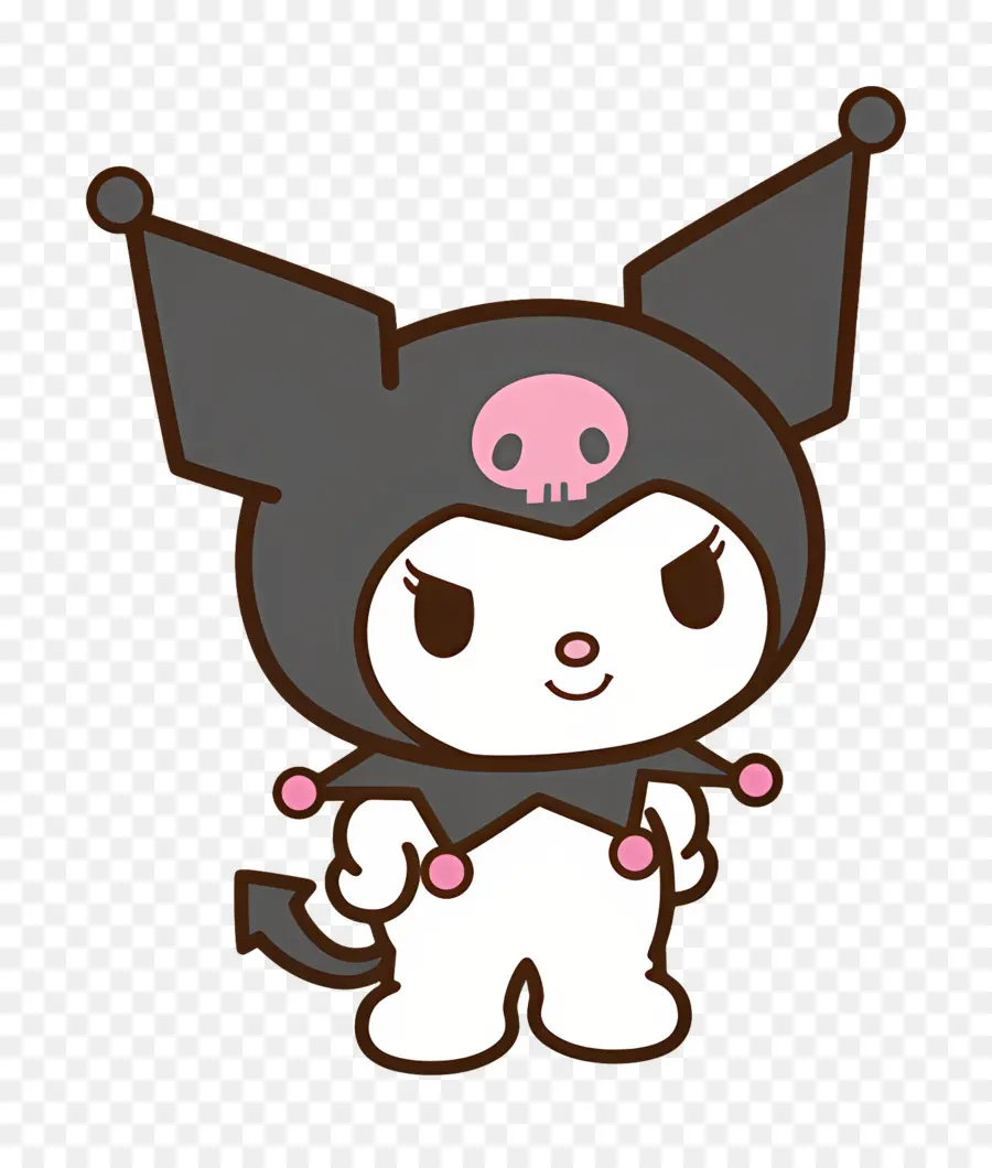 Kuromi，Personaje De Dibujos Animados Con Mirada Traviesa PNG