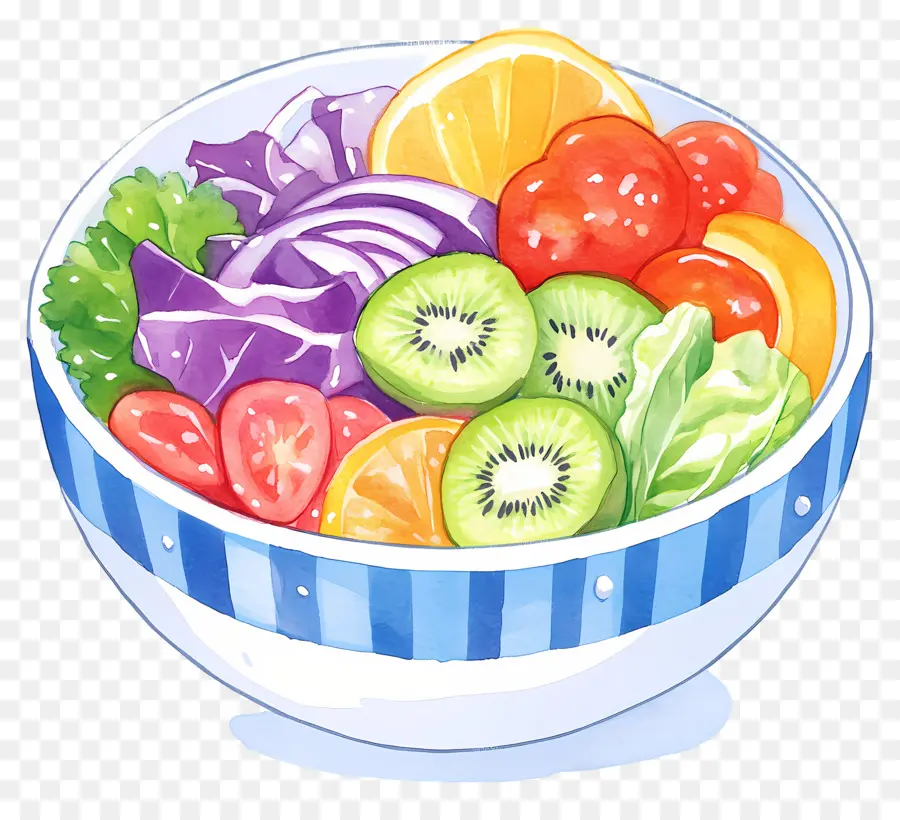 Frutas Y Verduras，Tazón De Frutas Y Verduras Colorido PNG