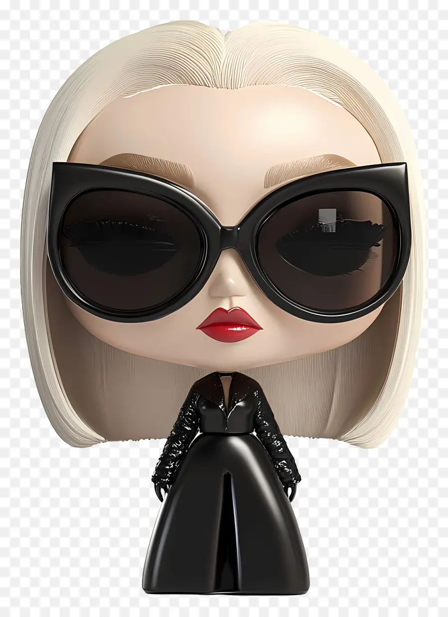 Lady Gaga，Personaje Elegante Con Vestido Negro PNG