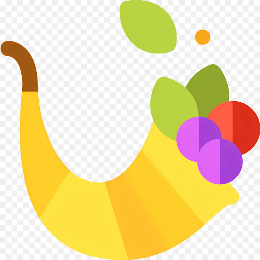 Cornucopia De Acción De Gracias，Cornucopia Con Frutas PNG