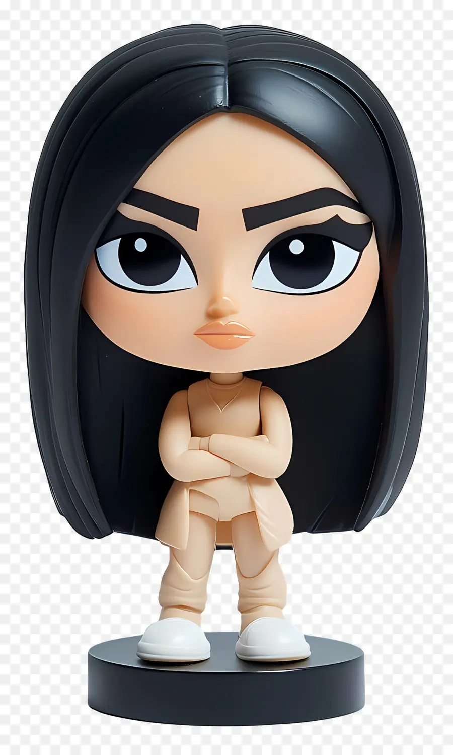 Kim Kardashian，Personaje Chibi Con Brazos Cruzados PNG