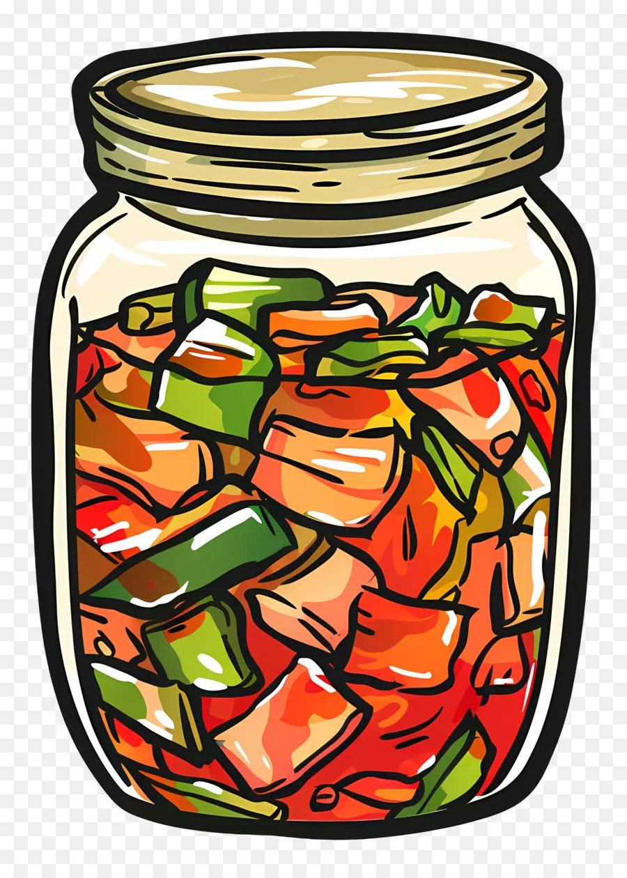 Tarro De Kimchi，Verduras Encurtidas En Tarro PNG