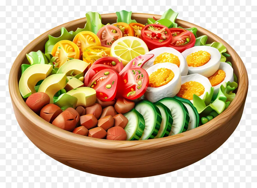 Ensalada Cobb，Ensaladera Colorida PNG