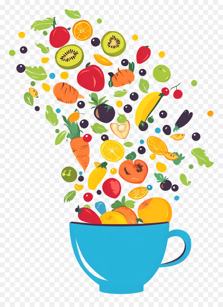 Ensalada De Frutas，Frutas Coloridas PNG