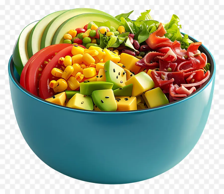 Ensalada Cobb，Ensaladera Vibrante PNG