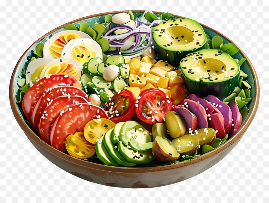 Ensalada Cobb，Ensaladera Colorida PNG