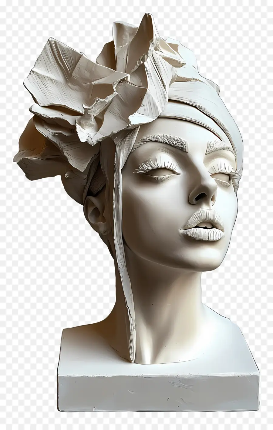 Lady Gaga，Busto De Escultura Blanca PNG