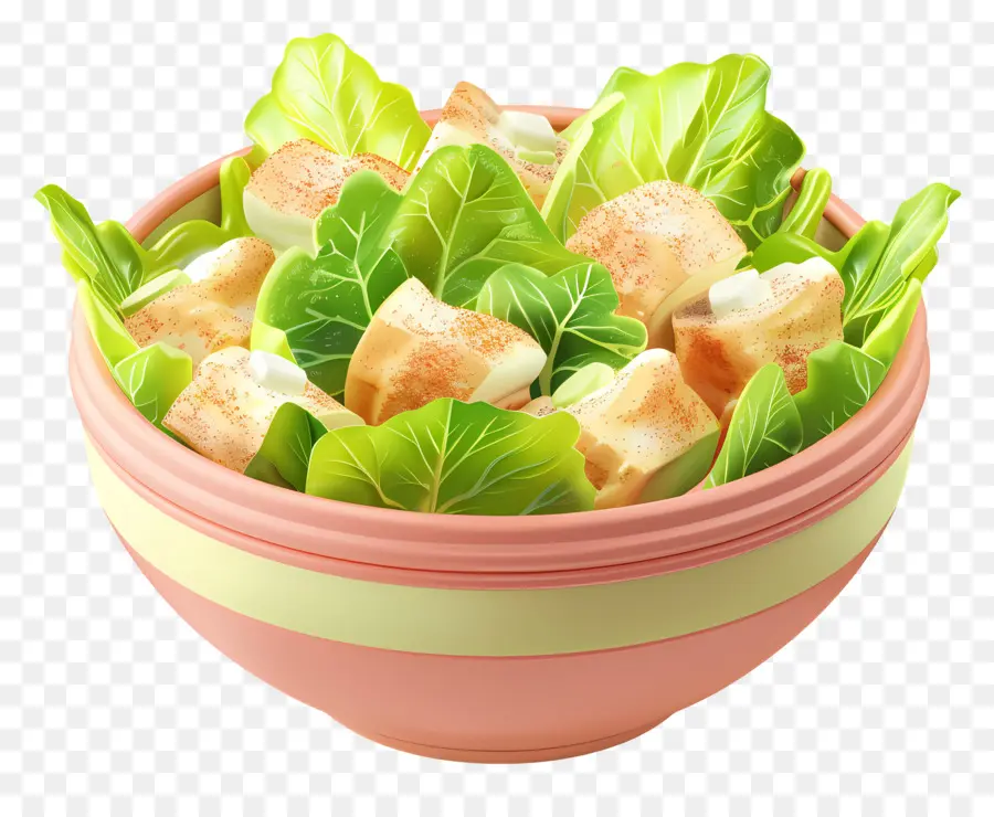 Ensalada Cesar，Ensalada Con Picatostes PNG